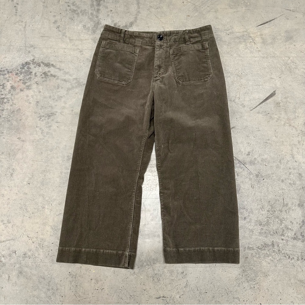 Quince‎ Wide-Leg Corduroy Pants, in Expresso Color Size 14